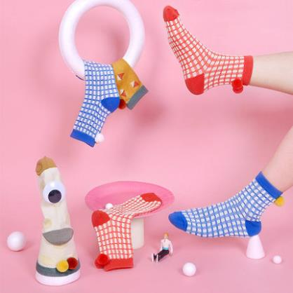 2015TYAKASHA塔卡沙文具系列两双装精梳棉球球袜（2款可选）